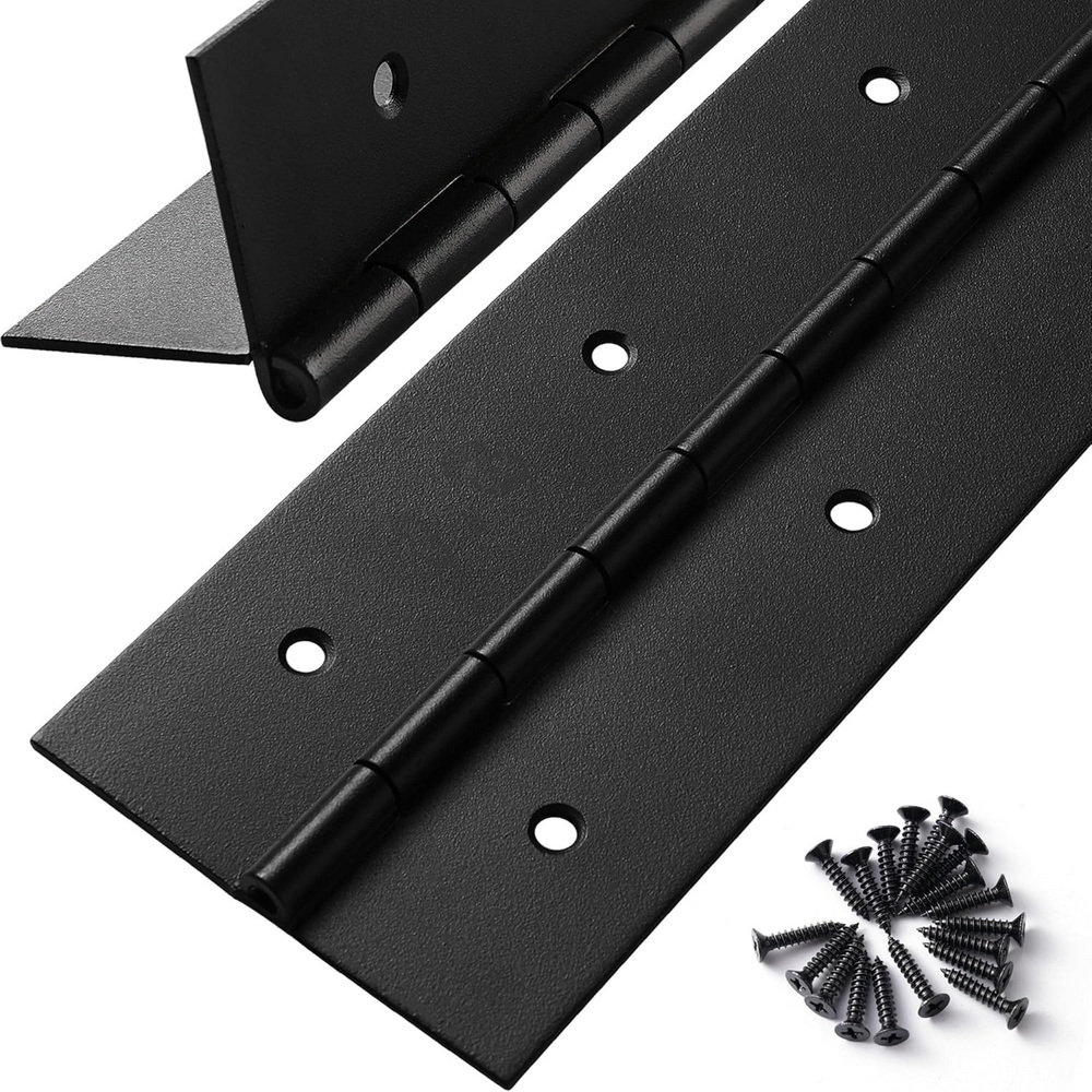 Furniture Hardware Replacement Parts - 6in-20in Zwarte pianoscharnieren Zwaar uitgevoerd roestvrij