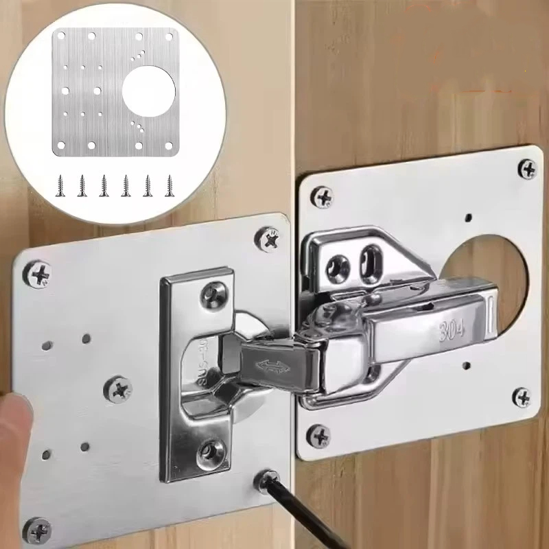 Furniture Hardware Replacement Parts - Reparatieplaat voor roestvrijstalen kastdeurklinken, inclusief schroeven,