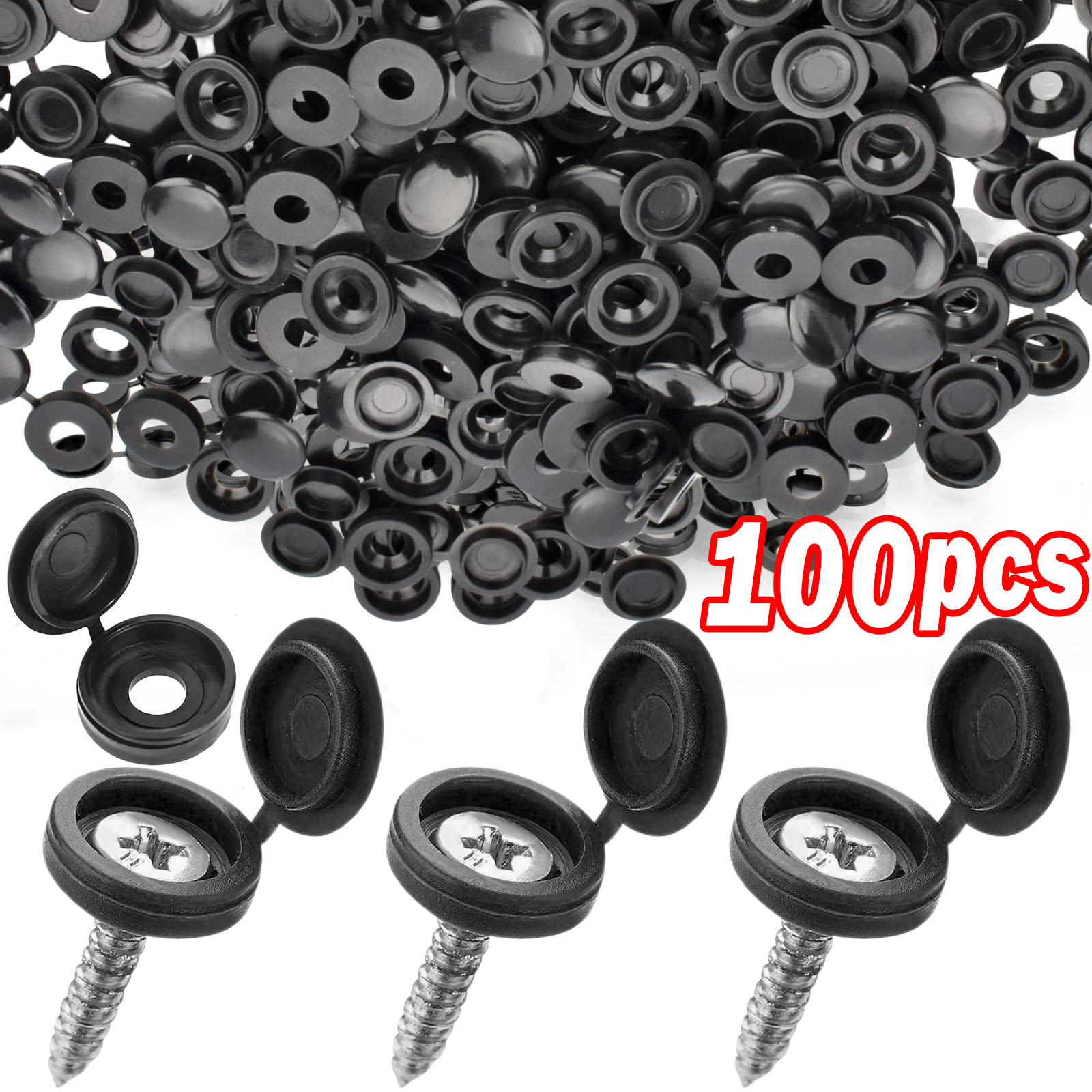 Furniture Hardware Replacement Parts - 5/100PCS Scharnierende Plastic Schroefdop Cover Noten