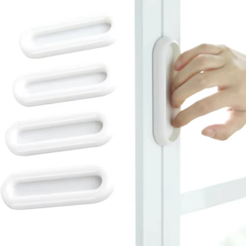Furniture Hardware Kit - 4 Stuks Zelfklevende Deurknoppen Ovale Deurgrepen
