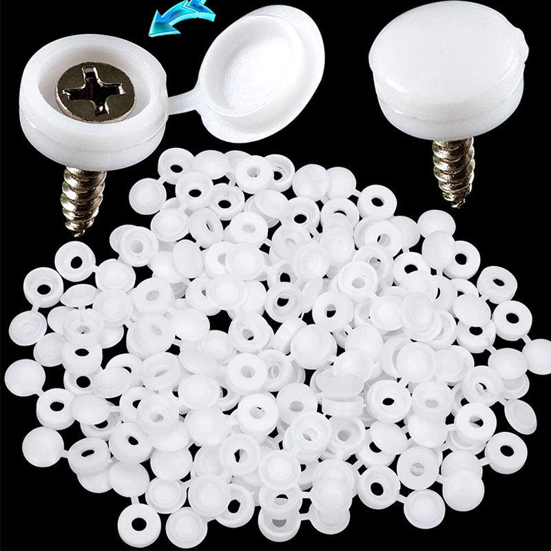 Furniture Hardware Replacement Parts - Wit Scharnierende Plastic Schroefdop Cover Vouw
