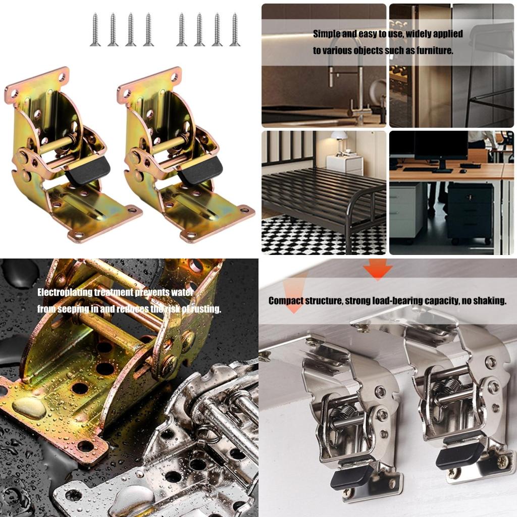 Quality Furniture Hardware - 2 stuks multifunctionele klaptafelbeugels voor industriële