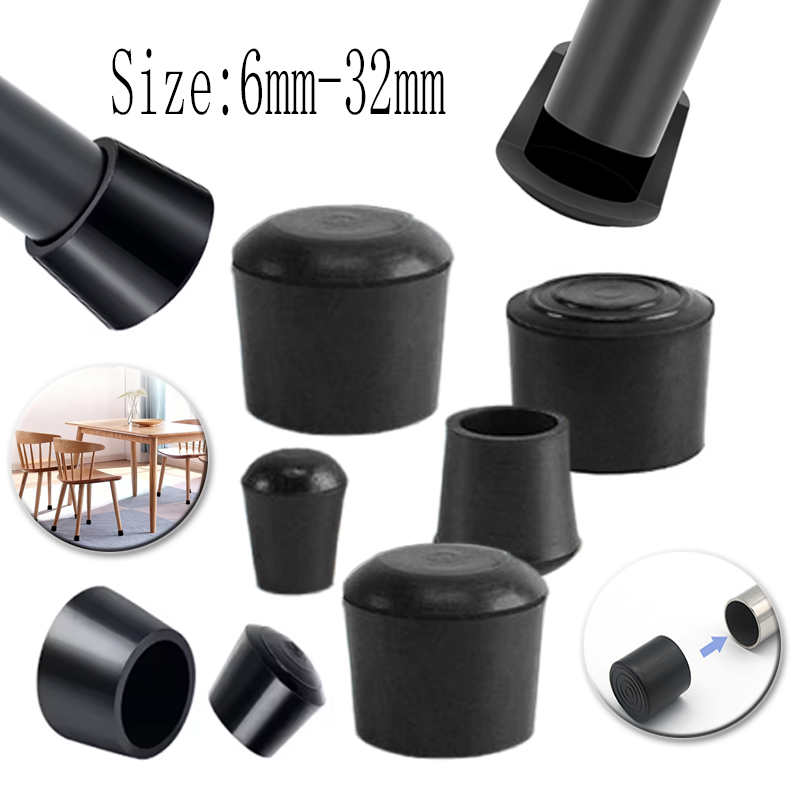 Furniture Hardware Feet - Ronde Rubberen Stoelpoot Pad 6/7.5/9/10/12-32mm Meubilair
