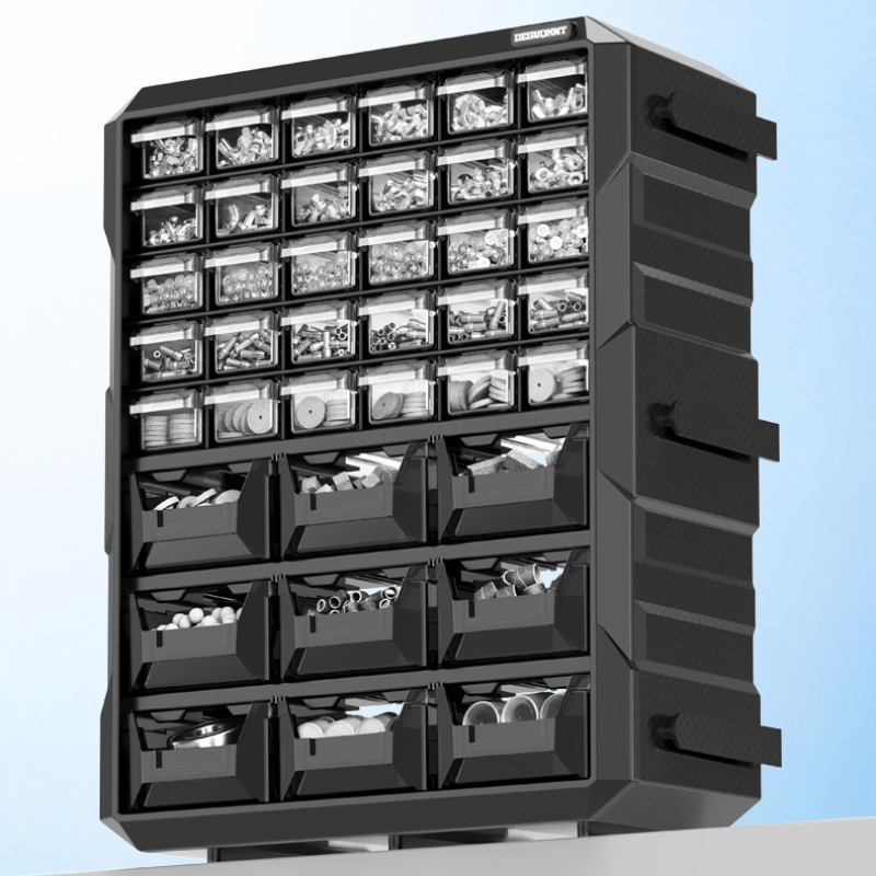 Furniture And Hardware Supplies - Stapelbare combinatie-onderdelenorganizer met laden, transparante kunststof