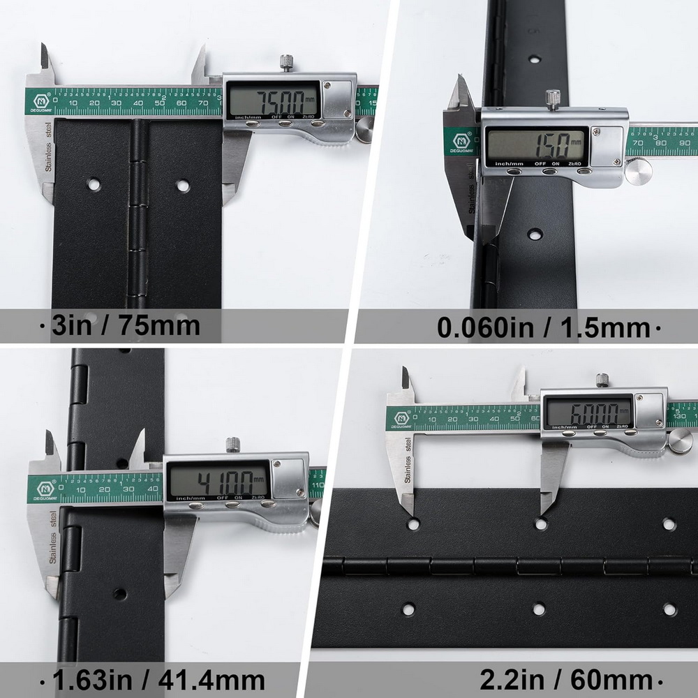6in-20in Zwarte pianoscharnier - Furniture Hardware Replacement Parts recensie en prijs