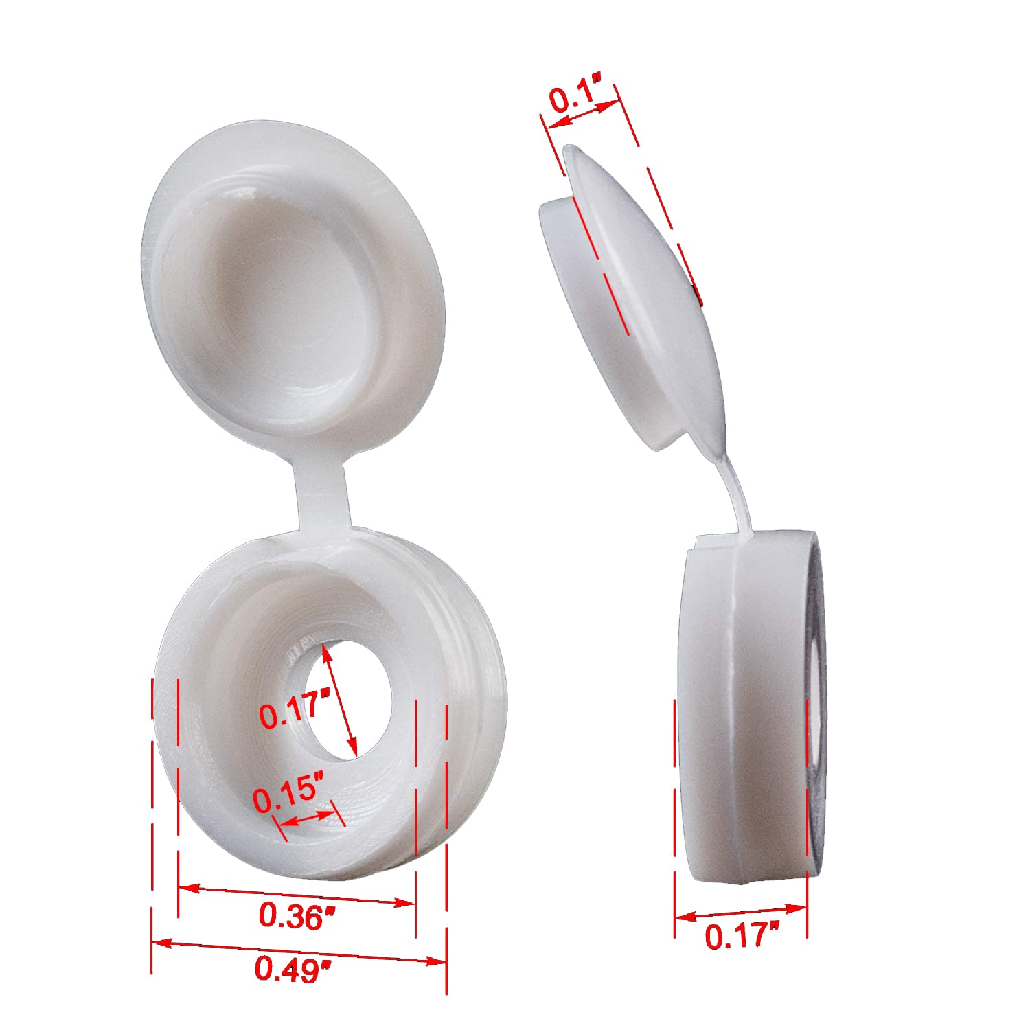 Wit Scharnierende Plastic Schr - Furniture Hardware Replacement Parts recensie en prijs